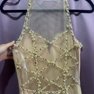 Terani Couture Beaded Illusion Evening Gown – Size 4